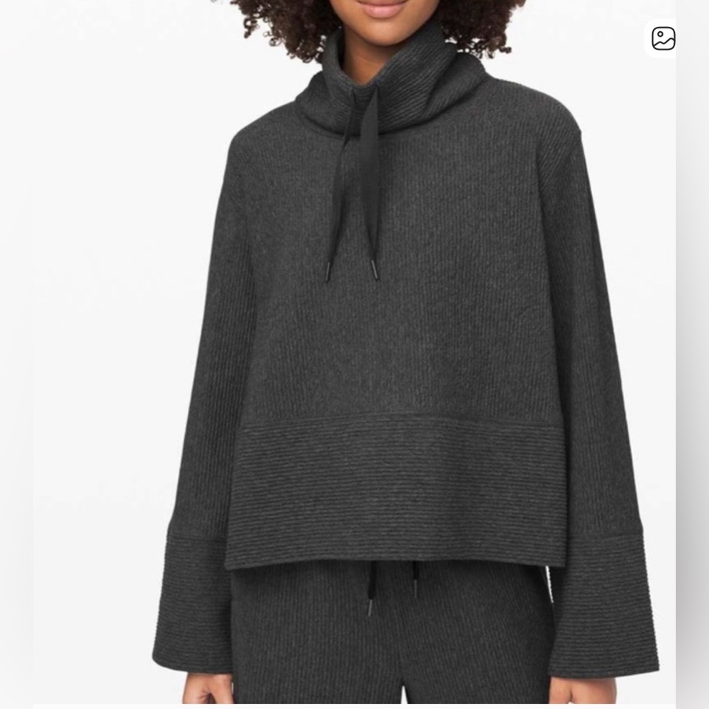 Lululemon Retreat Yourself Pullover Heathered Core Dark Grey Size M/L
